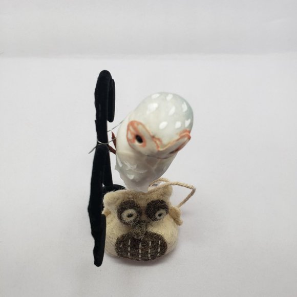 Vintage Owl and 🆕️ Crate & Barrel Owl Ornament Set - Picture 2 of 8